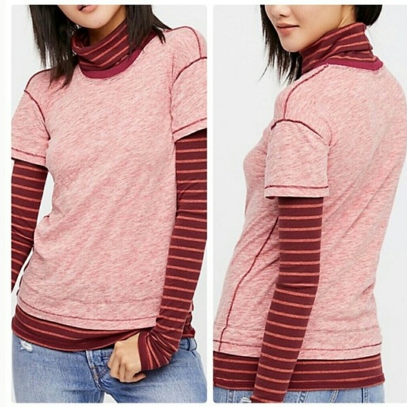 Free People Tops - Free People Turtle Neck Long Sleeve Tee